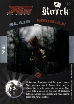 2004 Pro Core Sports X Games - Rock Stars #10 Blair Morgan Back